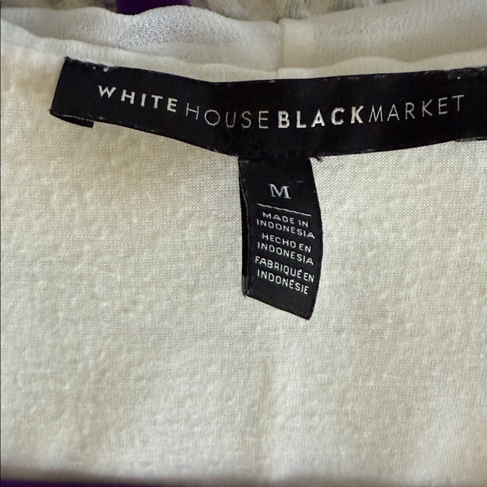 White House Black Market Ivory Blouse